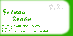 vilmos krohn business card